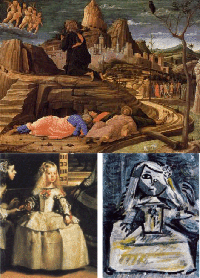 La prière au jardin des Oliviers de Mantegna, L'infante Marie-Marguerite par Velasquez et Picasso
