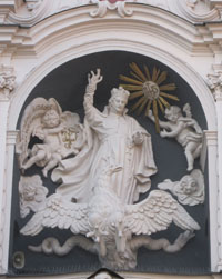 Saint Ignace terrassant l'hérésie, Collège des Jésuites, Poznan